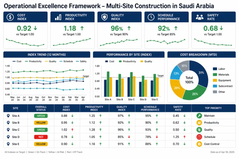 Driving Operational Excellence in Construction Projects Across Saudi Arabia