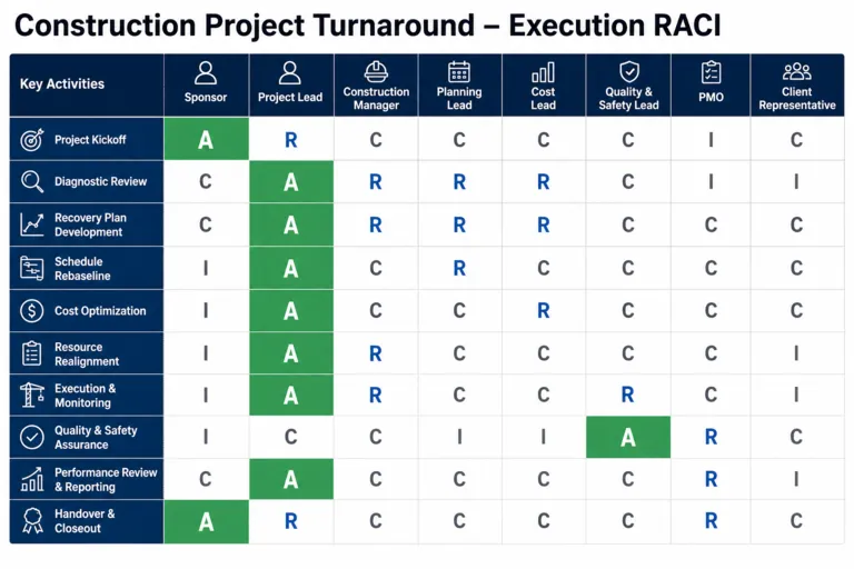 Construction Project Turnaround Strategy