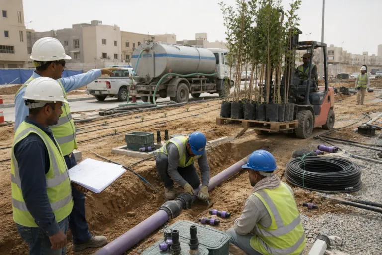 Inside the Green Riyadh Project Landscape Contractors’ High-stakes Pipeline, Irrigation, and Tree Logistics